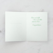 Carte Félicitations Girafe bébé, Vert (Intérieur)
