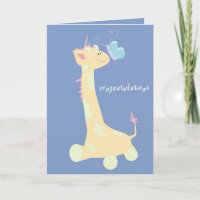 Félicitations (Giraffe Bébé / Papillon)