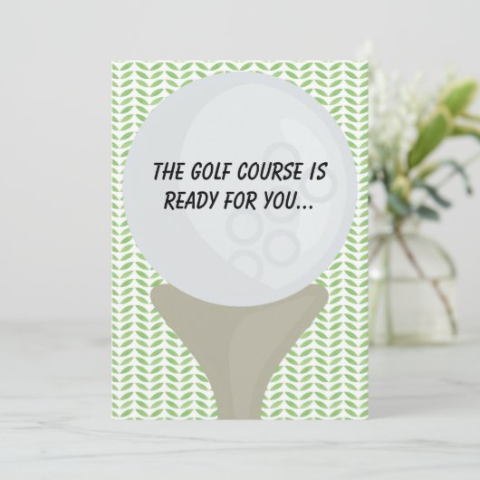 Carte Félicitations Golf (Debout devant)