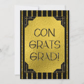 Carte Félicitations Grad ! Bandes de Parties scintillant (Devant)