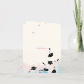 Carte Félicitations Grad ! - Diplômée féminine - Floral (Dos)