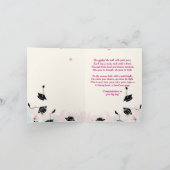 Carte Félicitations Grad ! - Diplômée féminine - Floral (Intérieur)