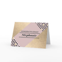 Félicitations Grad. Motif géométrique personnalisé