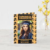Carte Félicitations Grad noir et jaune Photo Grad Grad (Fleur jaune)