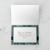 Carte Félicitations Graduate Bold Turquoise et Brown (Intérieur)