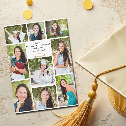 Carte Félicitations Graduate Photo Collage Card