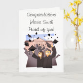 Carte Félicitations (Graduation) (Fleur jaune)