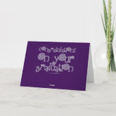 Carte Félicitations Graduation Chic Typographie Violet (Dos)