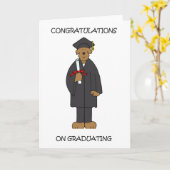 Carte Félicitations Graduation Dog Obedience School (Fleur jaune)