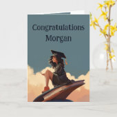 Carte Félicitations Graduation Fière de vous (Fleur jaune)