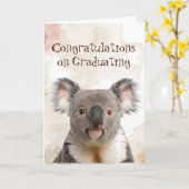 Carte Félicitations Graduation Fun Koalified Humour (Fleur jaune)