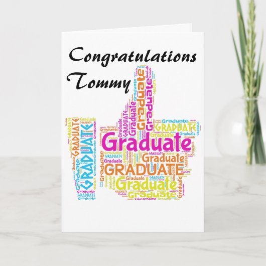 Carte Félicitations Graduation Greeting Card (Devant)