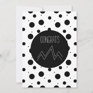 Carte Félicitations Grand Abstrait Monochrome Dots Monta