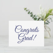 Carte Félicitations grand marine bleu coutume script cal (Debout devant)