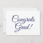 Carte Félicitations grand marine bleu coutume script cal (Devant)