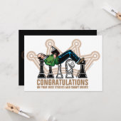 Carte Félicitations Grand Master Flat Greeting Card (Devant/Arrière en situation)