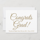 Carte Félicitations grand or coutume classe d'école anné (Devant)