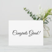 Carte Félicitations grat noir script calligraphie élégan (Debout devant)