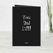 Carte Félicitations grises noir et blanc (Dos)