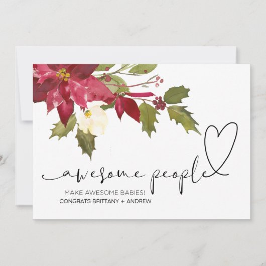 Carte Félicitations Grossesse Félicitations Bébé Noël (Devant)