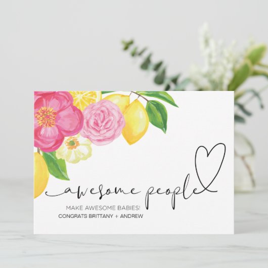 Carte Félicitations Grossesse Félicitations pour le nouv (Debout devant)