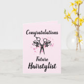 Carte Félicitations Hairstylist Card (Fleur jaune)