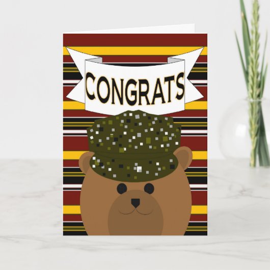 Carte Félicitations Héros de soldat de l'armée (Devant)