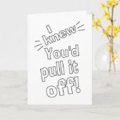 Carte félicitations humour (Fleur jaune)