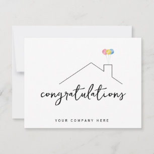 Carte Félicitations immobilières professionnelles Nouvea