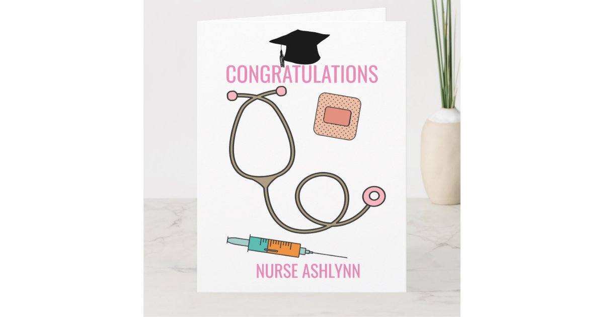 Carte Felicitations Infirmiere Diplomee Zazzle Be