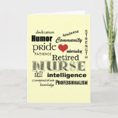 Carte Félicitations Infirmière Retraite ! (Devant)