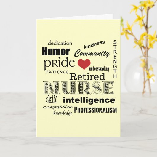 Carte Félicitations Infirmière Retraite ! (Fleur jaune)