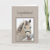 Carte Félicitations Je suis un Cheval Jeune avec Attitud (Devant)