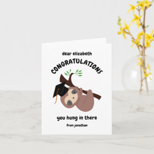 Carte Félicitations Jote Sloth Graduation Custom