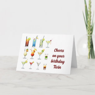 CARTE FÉLICITATIONS **JUMEAU** POUR TON ANNIVERSAIRE