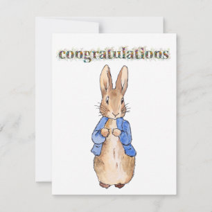 Carte Félicitations lapin classique