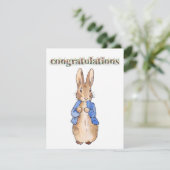 Carte Félicitations lapin classique (Debout devant)