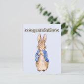 Carte Félicitations lapin classique (Debout devant)