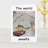 CARTE FÉLICITATIONS "LE MONDE ATTEND" (Fleur jaune)