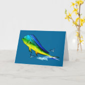 Carte Félicitations : Mahi de Mahi de retraite (Dorado) (Fleur jaune)