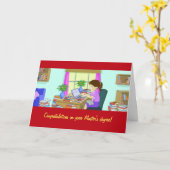 Carte Félicitations Maîtrise, Livres Drôle, Mignonne Gra (Fleur jaune)