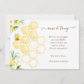 Carte Félicitations maman à bee Baby (Dos)