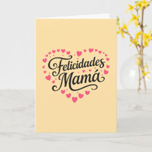 Carte Felicitations Maman Joyeuse Fête des Mères Calligr