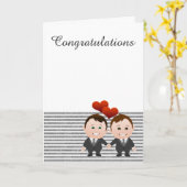 Carte Félicitations Mariage à thème gay (Fleur jaune)