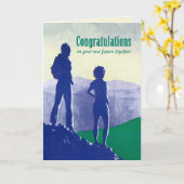 Carte Félicitations-Mariage-Fiançailles-Installation (Fleur jaune)