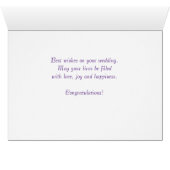 Carte Félicitations Mariage Floral Lilies (Intérieur Horizontal (Bas))