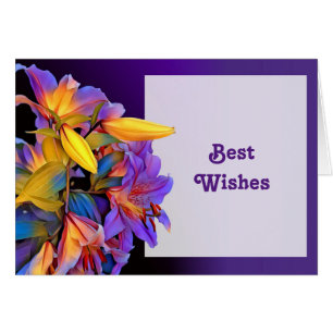 Carte Félicitations Mariage Floral Lilies