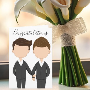 Carte Félicitations Mariage gay deux hommes