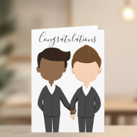 Félicitations Mariage gay Interracial Hommes Coupl