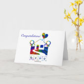 Carte Félicitations ! - Mariage gay Rainbow House/Citati (Fleur jaune)